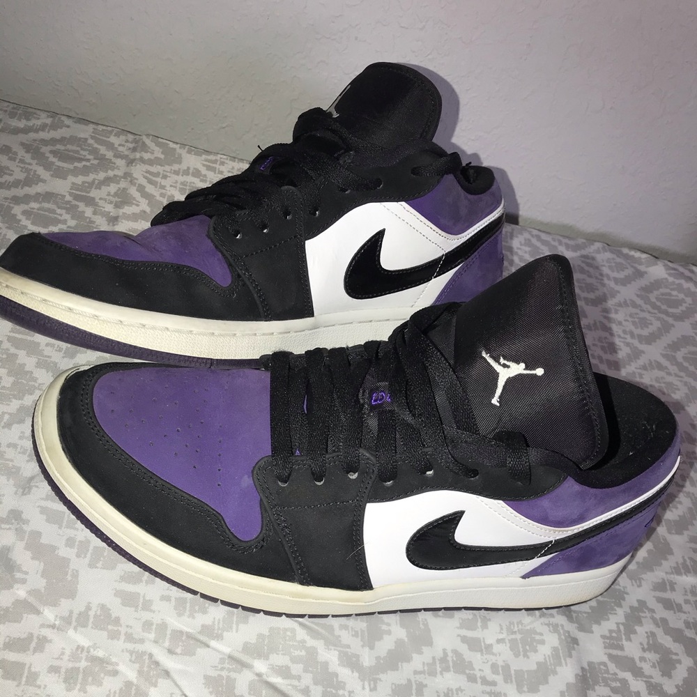 Jordan 1 court purple lows